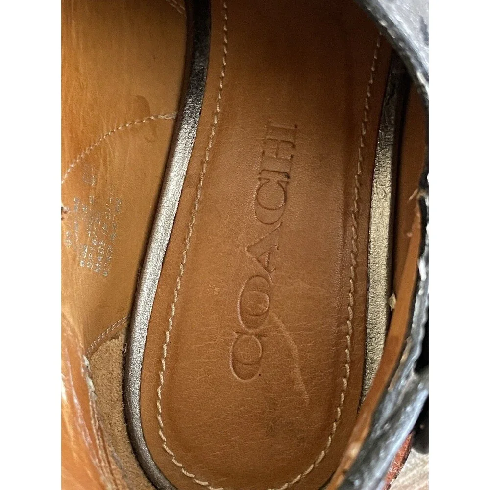 Coach Womens Wedge Boots Point Toe Silver Sz 6.5
